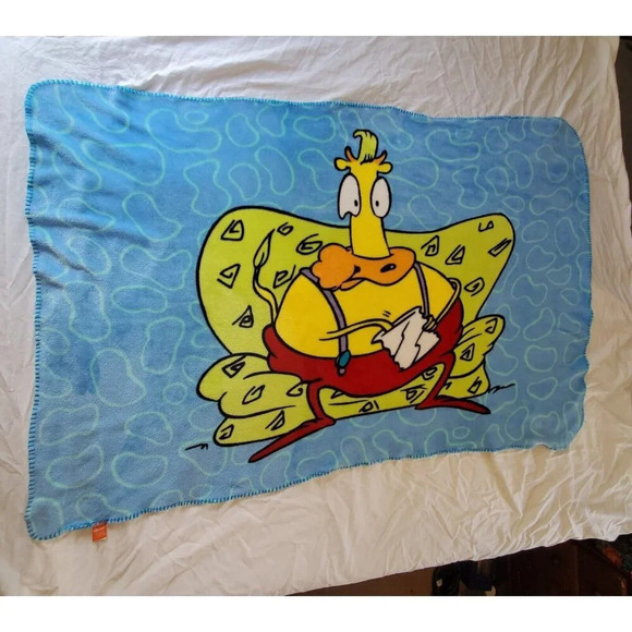 Rocko's Modern Life Heffer Fleece Blanket The Nick Box Nickelodeon Nicktoons - Picture 6 of 12